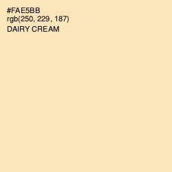 #FAE5BB - Dairy Cream Color Image